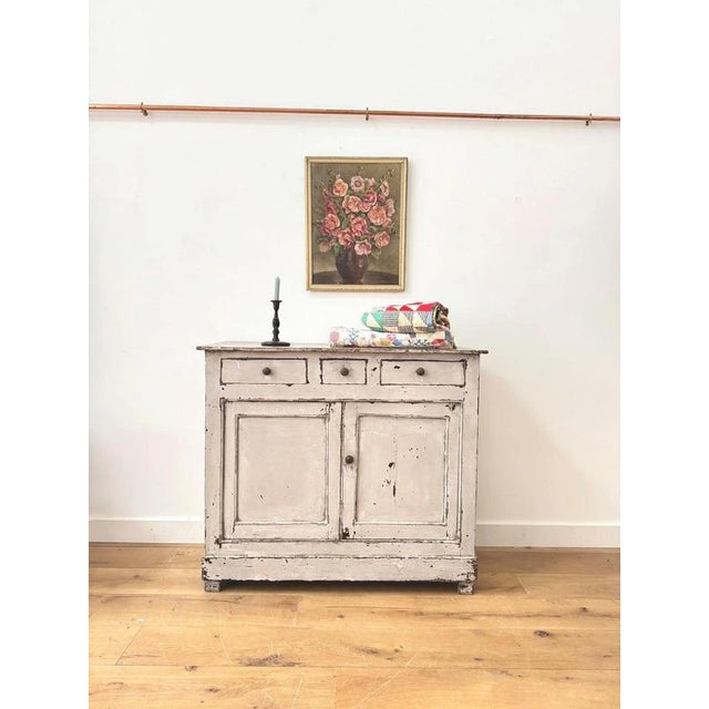 Vintage Painted Wooden Buffet For Sale - Image 13 of 13