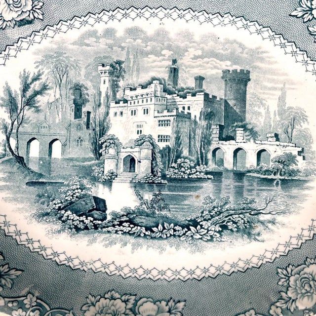 Antique Late 19th Century China Teal Transferware Alhambra England ...