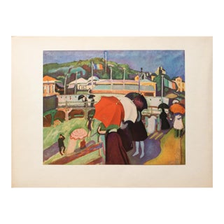 1940s After Raoul Dufy, "Promenade at Honfleur", First Edition Swiss Offset Lithograph For Sale