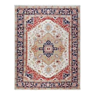 2'6"x12 Luxurious Oriental Ivory Floral Traditional Hand Knotted Wool Carpet Rug For Sale