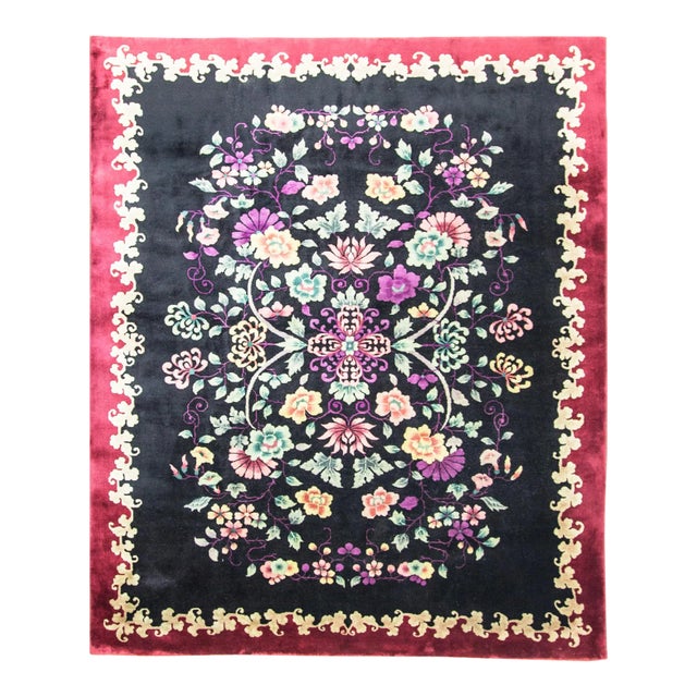 Antique Art Deco Chinese Rug For Sale