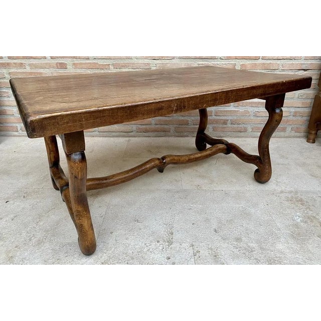 1940s Early 20th Century French Country Oak Side Table, 1940s For Sale - Image 5 of 11