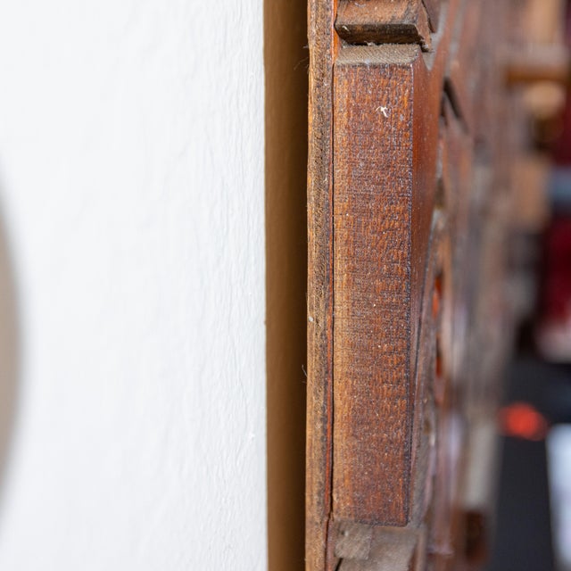 Brown Large Mid-Century Abstract Wood Assemblage Wall Sculpture, 1960s For Sale - Image 8 of 16