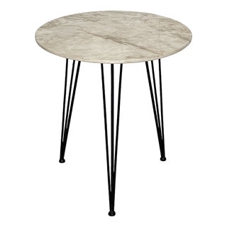 Service Table with White Marble Top, 1950s For Sale