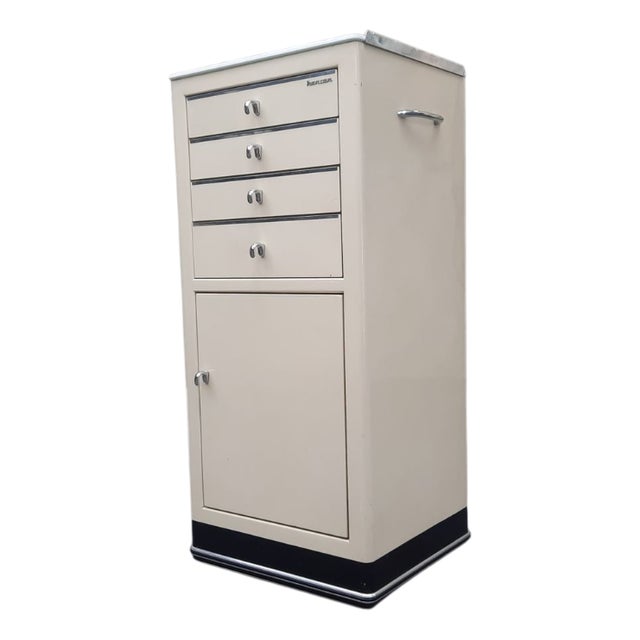 Metal Dentist Instrument Cabinet by Hansen, 1950s For Sale