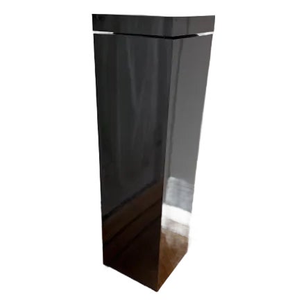 Mid-Century Formica Black Swivel Top Pedestal For Sale