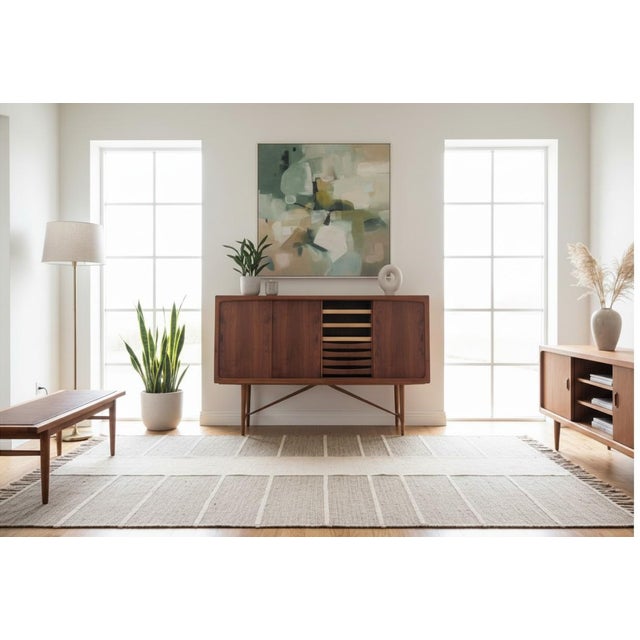 1970s Danish Teak Sideboard with Sliding Doors, 1960s For Sale - Image 5 of 18