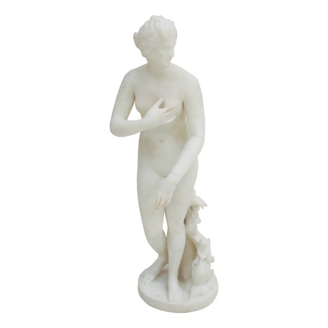 Italian Artist, Figurative Statue, 19th Century, White Carrara Marble For Sale