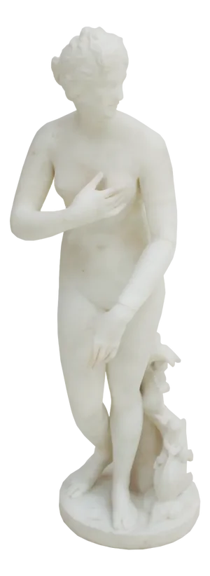 Italian Artist, Figurative Statue, 19th Century, White Carrara Marble