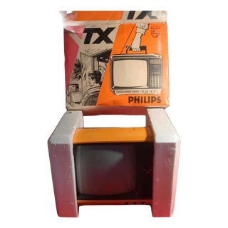 Space Age TX 711 Television Portable in Orange, 1973 For Sale