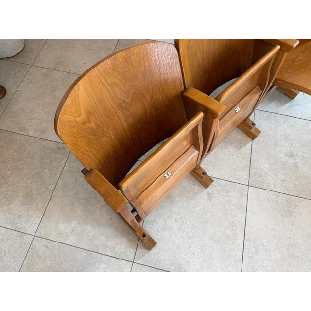 Cinema Folding Chair Row, 1950s For Sale - Image 16 of 17