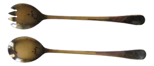 Vintage Sheffield Silver-Plate Salad Utensils