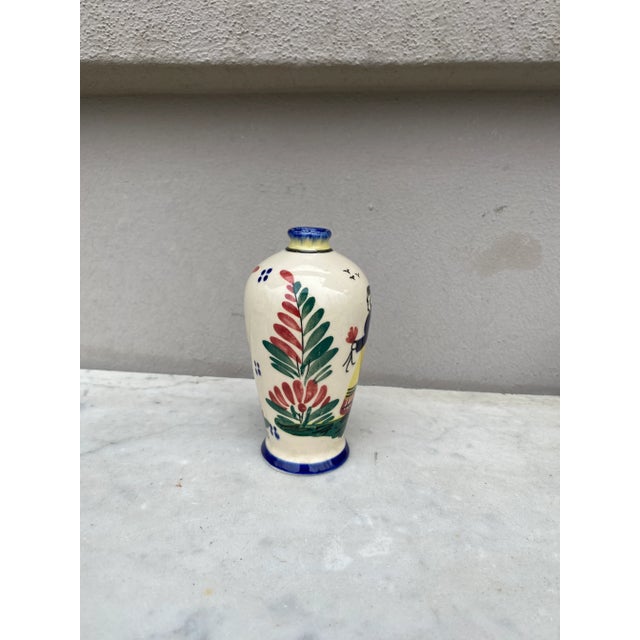 French Faience vase signed HB Quimper Circa 1920.