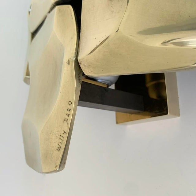 Brass Sconce by Willy Daro, Belgium, 1970s For Sale - Image 12 of 17