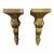 Vintage Gold Resin Candleholder Sconces a Pair For Sale