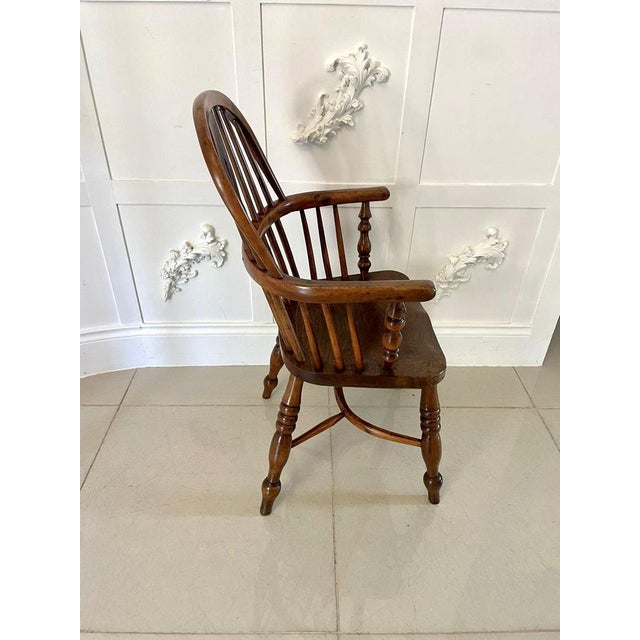 George III Childs Yew Wood Windsor Chair, 1800s For Sale - Image 9 of 14