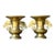 Vintage Brass Ginko Motif Vases - A Pair For Sale