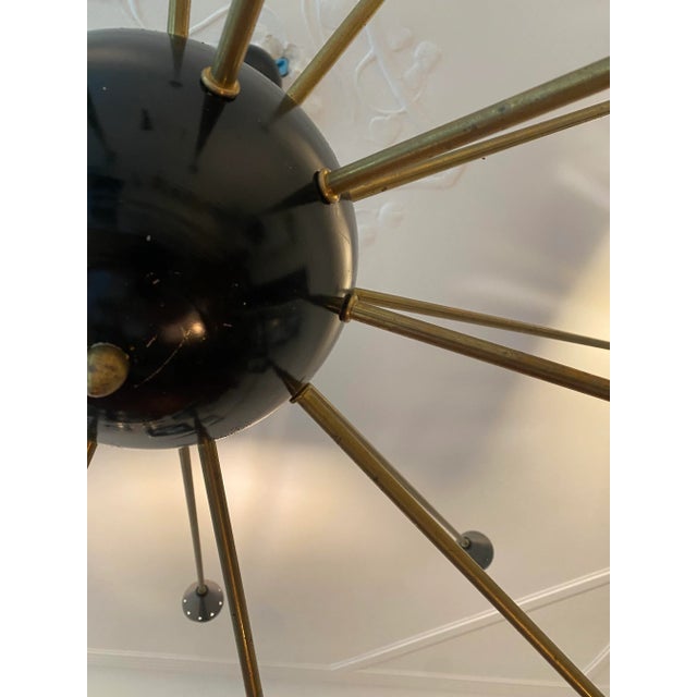 Stilnovo Large Italian Sputnik Chandelier from Stilnovo, Italy, 1960s For Sale - Image 4 of 11