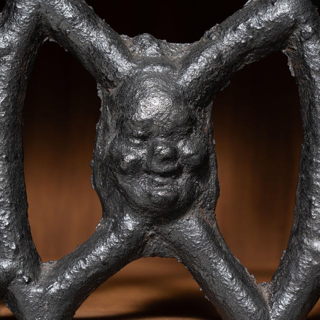 Mid 20th Century 20th Century Belgian Black Contemporary Gothic Wrought Iron Cabinet By Ernest Patris For Sale - Image 5 of 15