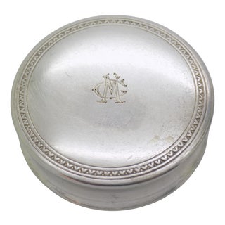 Vintage Italian Handmade Genuine Silver Rounded Pill Snuff Trinket Box, 1970s For Sale