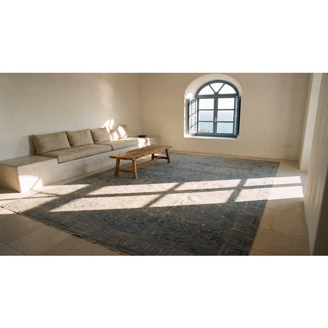 Elegant Rich in Traditional Charm Antique Indian Flat-Weave Cotton Dhurrie Rug For Sale - Image 15 of 15