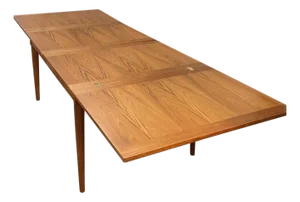 Late 20th Century Teak Danish Pullout Leaves Dining Table