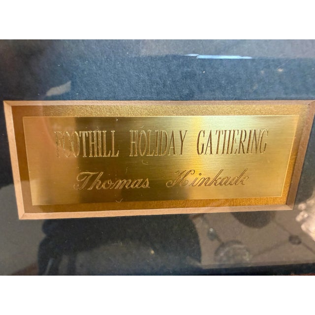 1990s Thomas Kinkade "Foothill Holiday Gathering" Limited Edition 67/95 Print, Framed For Sale - Image 5 of 12