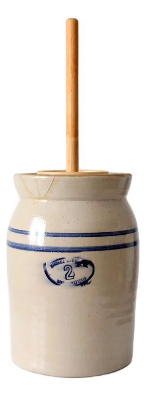 Vintage Marshall Pottery Stoneware Butter Churn