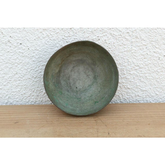 Mid 20th Century Small Hand-Engraved Antique Copper Bowl For Sale - Image 5 of 8