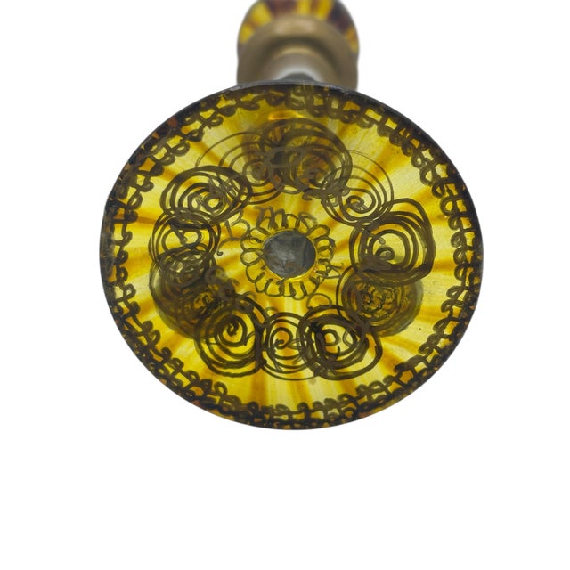 Glass Set of 3 Vintage Rebecca Rish Hand Painted Candlesticks For Sale - Image 7 of 14