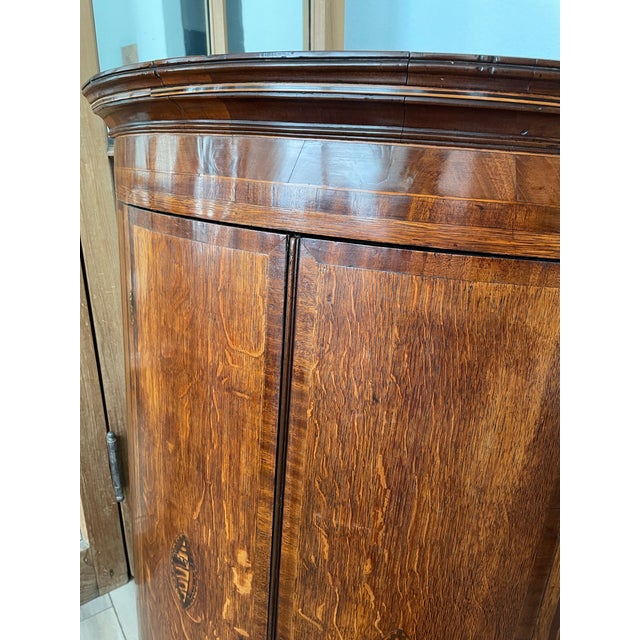 Brown Antique Hanging Corner Cupboard C1760 For Sale - Image 8 of 16