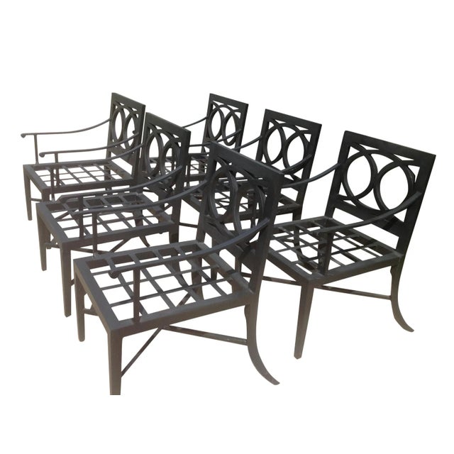 Modern Matte Black Patio Dining Chairs Set of 6 Chairish