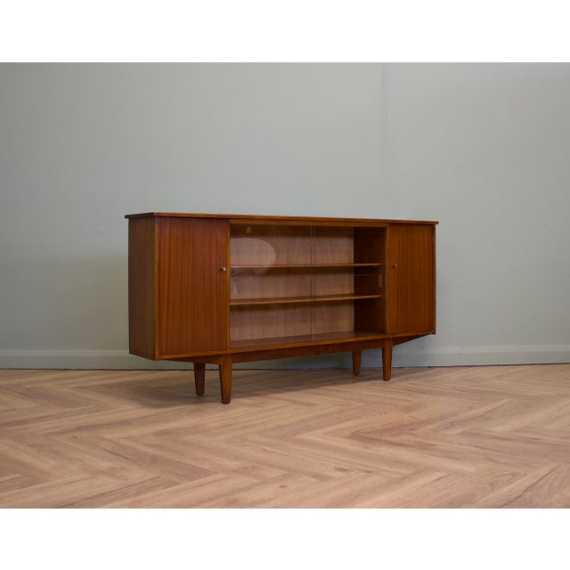 Mid-Century Modern British Teak and Glass Cabinet, 1960s For Sale - Image 3 of 9