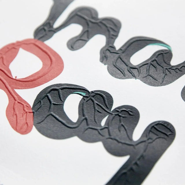 Paper Limited Edition Red & Black Photolithography R by Man Ray, 1975 For Sale - Image 7 of 9