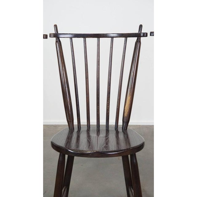 Vintage Wooden Bar Chairs from De Ster Gelderland, Set of 4 For Sale - Image 11 of 15