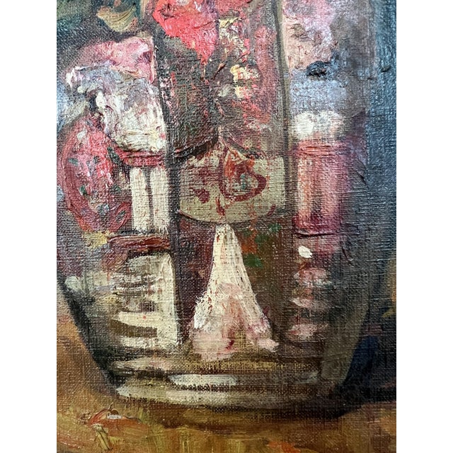 Jean-Louis Berger, Beau Bouquet, Oil on Canvas, Framed For Sale - Image 10 of 14