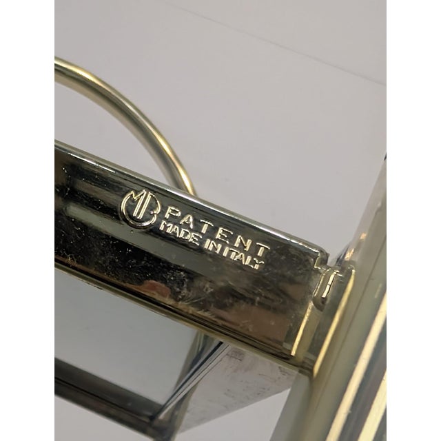 Gold Hollywood Regency Italian Mobile Brass Bar, 1970s For Sale - Image 8 of 16