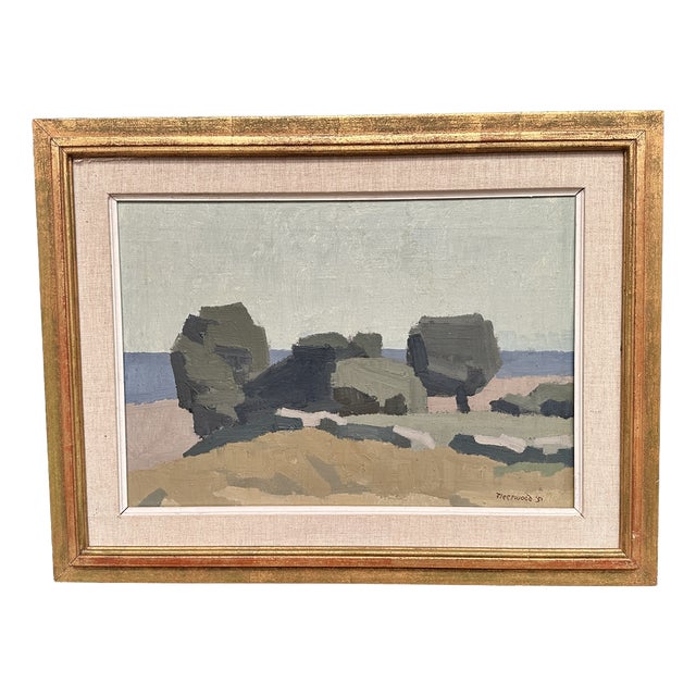 William Herbert Fleetwood, Landscape, 1951, Oil Painting on Canvas, Framed For Sale
