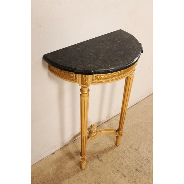 Early 20th Century Early 20th Century French Antique Marble Console- Petite Size For Sale - Image 5 of 10