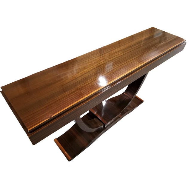 Art Deco French Console Table in Rosewood, 1930s For Sale - Image 4 of 6