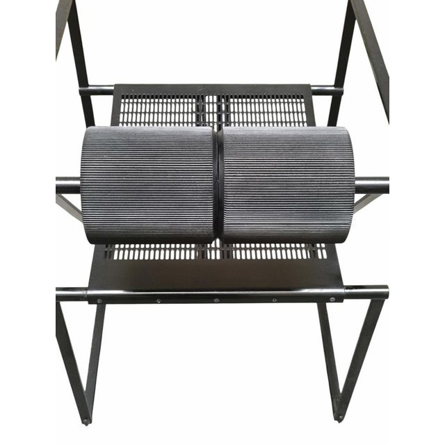 Seconda 602 Black Metal Chair by Mario Botta for Alias, Italy, 1980s For Sale - Image 6 of 8