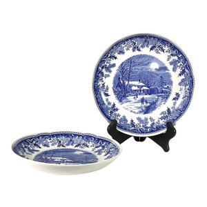 Spode “ Winters Eve” Pasta Bowls – a Pair
