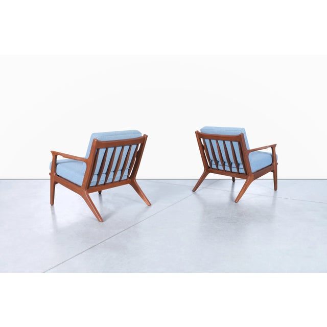 1960s Danish Modern Walnut Lounge Chairs After Ib Kofod Larsen For Sale - Image 5 of 12