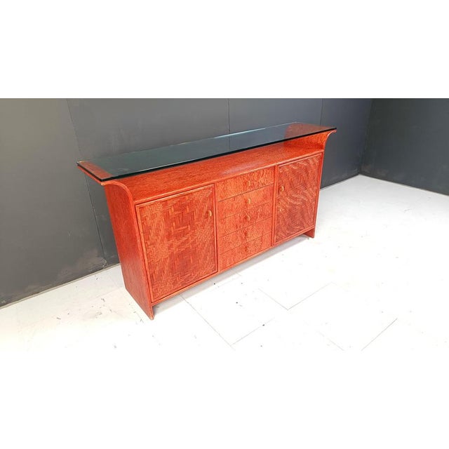 Vintage Rattan Sideboard, 1970s For Sale - Image 6 of 9