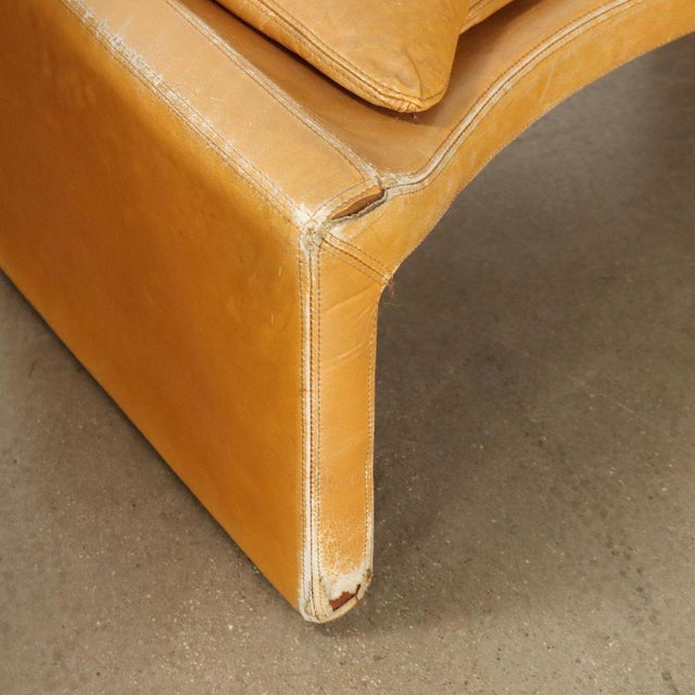 Set of P 60 Armchair and Ottoman attributed to Vittorio Introini for Saporiti Italia For Sale - Image 9 of 13