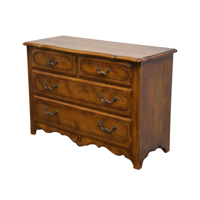 Ethan Allen Late 20th Century Ethan Allen Country French Collection Solid Birch 48" Low Chest of Drawers For Sale - Image 4 of 12