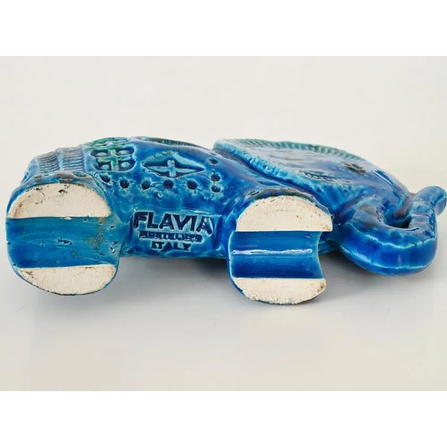 Rimini Blu Ceramic Animals attributed to F. Montelupo for Bitossi, Italy, 1960s, Set of 3 For Sale - Image 12 of 17