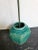 American 1950s Folky Abstract Tole Flower in a Green Chinese Ginger Pot For Sale - Image 3 of 4