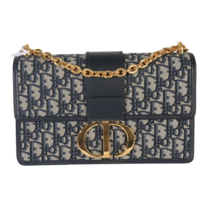 Blue Oblique Dior 30 Montaigne Chain Bag
