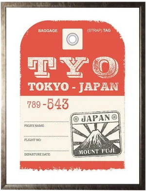 Tokyo Travel Ticket - 23.5" X 29.5"